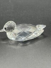 Vintage Swarovski Crystal Clear Mallard Duck Figurine Crystal Beak- Stamped picture