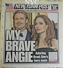 Brad Pitt Angelina Jolie Mastectomy New York Post May 15 2013 picture