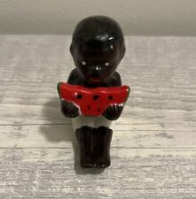 African American Child Ceramic Eating Watermelon Antique picture