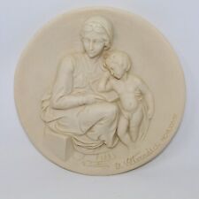Madonna Pensosa Di Voltezadici figure Plate Vintage by A. Santini Made in Italy picture