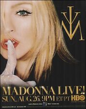 Madonna Live 2001 Music Tour HBO TV advertisement ad print picture