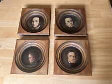 Rare Vintage Famous Pianist Framed Wall Hangings Set Wooden Square History Decor picture