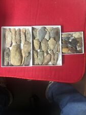 Lot Of 76 Indian Artifacts Arrowheads Field Grade Salem Co New Jersey Tools Celt picture