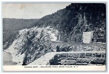 1955 Hawks Nest Delaware Trail Road Street Mountain Near Yulan New York Postcard picture