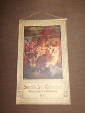 VINTAGE 1942 CHARLES OTTMAN & FAMILY CHERRY VALLEY NY SACRED ART  WALL CALENDAR picture