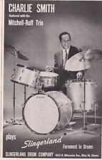 1962 CHARLIE SMITH MITCHELL RUFF TRIO SLINGERLAND DRUMS VINTAGE PAPER AD picture