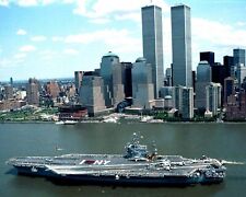 USS JOHN F KENNEDY Passes the WORLD TRADE CENTER Photo (159-c) picture