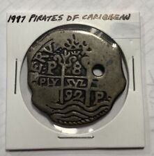 Vintage Disneyland Pirates of the Caribbean Doubloon Coin Stamped Disneyland 87 picture