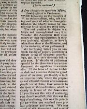 Eve of American REVOLUTIONARY WAR Tensions w/ Britain 1775 British UK Magazine picture