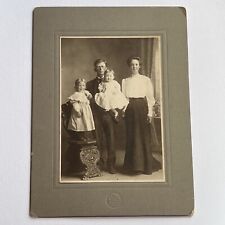 Antique Cabinet Card Photograph Beautiful Family Smiling Children Huron SD picture