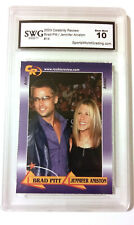 2003 Celebrity Review Brad Pitt Jennifer Anderson SWG Gem Mint 10 Hard case picture
