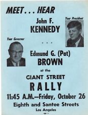 1962 Scarce John F Kennedy Cancelled Rally - Cuban Missile Crisis picture
