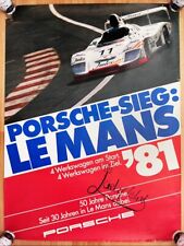 Original Porsche Poster le Mans 1981 Porsche 936 Derek Bell, Jacky Ickx picture