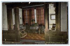 Colorado Springs Colorado CO Postcard Reception Room Masonic Temple 1910 Vintage picture