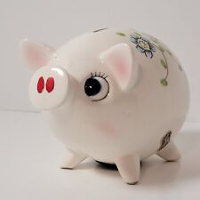 Vintage Cute Hand Painted Norcrest Piggy Bank Japan Ceramic GUC picture