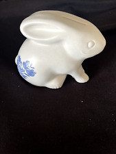 Pfaltzgraff Yorktowne Ceramic Bunny Rabbit Coin Bank Made In USA Rare Vintage picture