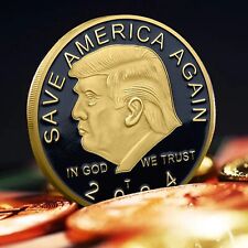 1 Pc Commemorative Coin 2024 Donald Trump EAGLE President SAVE AGAIN Metal Gold picture