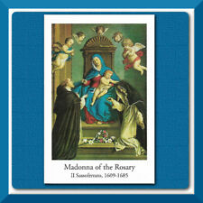 Madonna of the Holy Rosary II Sassoferratto HOW TO PRAY THE ROSARY CARD  picture