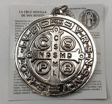Medalla De San Benito Abad 2.5” Diam. Medallion Of St Benedict 2.5” Round Cord picture