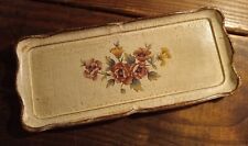 Vintage Small Italian Florentine Wood Painted Platter Tray 10” X 4.5” picture