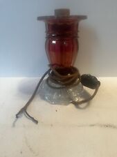 non working antique lamp Red colored glass picture