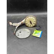 Vintage Lanshire XL7 Electric Clock 105-125V Self Starting Movement Gold Cream picture