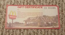 Vintage NEW UNUSED 1978/79 Mcdonalds Holiday Xmas 50 Cent Gift Certificate picture