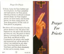 JB3977P Prayer for Priests HC Paper Holy Card Pack of 100 Pieces picture
