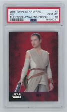 2015 Topps Star Wars The Force Awakens Rey #3 Rookie RC Purple PSA 10 GEM MINT picture