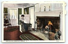 1928 BANGOR ME NEW ENGLAND HOMESTEAD FIRESIDE WHITE BORDER POSTCARD P3527 picture