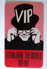 Elton John Backstage Pass Original Vintage 1989 - 1990 The World Tour Red VIP picture