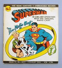 SUPERMAN, THE MAGIC RING, BOOK AND RECORD #2 , MUSETTE RECORDS, 1947, STEINWAY picture
