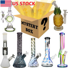 1Pc Random Big Hookah Mystery Smoking Water Pipe Bong Glass Bong Pipes + Bowl. picture