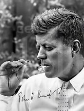 1963 PRESIDENT JFK JOHN F KENNEDY SMOKING POT MARIJUANA WEED SIGNED 8.5X11 PHOTO picture