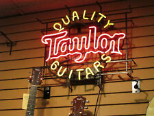 Handmade Quality Guitars Taylor Real Neon Sign Beer Bar Light Lamp Wall Decor picture