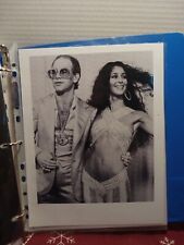 Sir Elton John And Cher Legal Sized Glossy Photograph Black And White picture