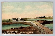 Isle au Haut ME-Maine, Birch Point, Burnt Island Thoroughfare, Vintage Postcard picture