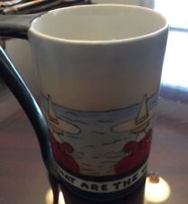 Vintage VTG George H Bowman Co What Are The Wild Waves Saying? Cup Mug 4.5” picture
