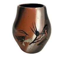 navajo etched vase signed picture