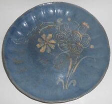 Vintage Mexico Tlaquepaque Pottery Floral Decorated 13-7/8'' Chop Plate picture