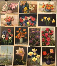 45 Beautiful Flowers Floral Artist Signed Stehli Tuck Mix Vintage Postcards picture