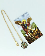 St. Michael Archangel 18k Gold Plated with 20 inch Chain - San Miguel Arcangel  picture