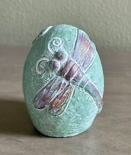 Isabel Bloom 2013 Dragonfly Egg Cement Sculpture Signed 2 3/4”Tall USA picture