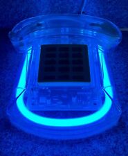 Vintage 80's Cicena Roxanne Clear See-Through Phone Light-Up Neon Blue Telephone picture