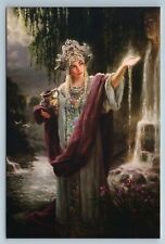 PRETTY WOMAN Slavic Goddess of Water Dana Waterfall Ethnic Rus New Postcard picture