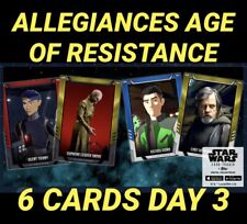 topps star wars card Trader ALLEGIANCES RESISTANCE DAY 3 GOLD RED BLUE 6 Card picture