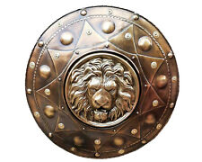 Lion Face Round Shield Medieval Iron Shield Knight Armor Shield Solid Steel picture