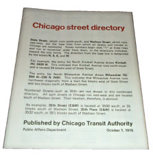 OCTOBER 1976 CHICAGO TRANSIT AUTHORITY STREET DIRECTORY picture