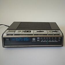 GE 7-4646A Radio Alarm Clock-AM/FM-Vintage 1987-Blue Digits-Tested/Works picture