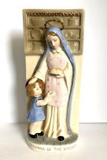Madonna of the Kitchen Wall Plaque / Figurine - Vintage 1950’s-60’s Ceramic picture